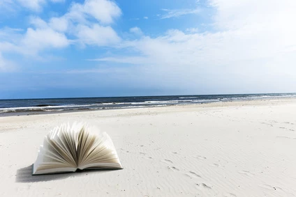 Strand mit Buch